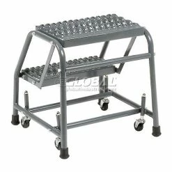 Ballymore Grip 16"W 2 Step Steel Rolling Ladder 20"D Top Step - 21820GSU -Ladders Sales Store 607341 01 1