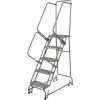Ballymore Grip 16"W 5 Step Steel Rolling Ladder 14"D Top Step - FSH518G