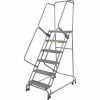 Ballymore Grip 24"W 6 Step Steel Rolling Ladder 14"D Top Step- Lock Type A - FSH626G -Ladders Sales Store 607347