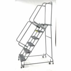 Ballymore Grip 16"W 6 Step Steel Rolling Ladder 14"D Top Step - FSH618G -Ladders Sales Store 607347 02 1