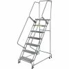 Ballymore Grip 24"W 7 Step Steel Rolling Ladder 14"D Top Step- Lock Type A - FSH726-G -Ladders Sales Store 607350 01