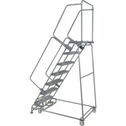 Ballymore Grip 24"W 7 Step Steel Rolling Ladder 14"D Top Step- Lock Type B - FS073014G -Ladders Sales Store 607351