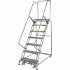 Ballymore Grip 24"W 7 Step Steel Rolling Ladder 14"D Top Step- Lock Type B - FS073014G -Ladders Sales Store 607351 02