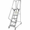 Ballymore Perforated 24"W 6 Step Steel Rolling Ladder 21"D Top Step- Lock Type A - FSH62621P 1 Ballymore Perforated 24"W 6 Step Steel Rolling Ladder 21"D Top Step- Lock Type A - FSH62621P -Ladders Sales Store 607366
