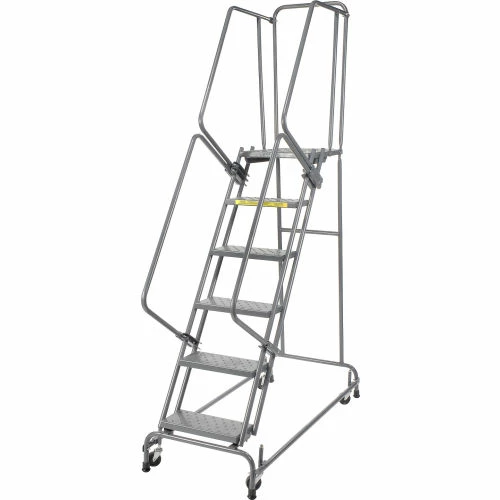 Ballymore Perforated 24"W 6 Step Steel Rolling Ladder 21"D Top Step- Lock Type A - FSH62621P 3 Ballymore Perforated 24"W 6 Step Steel Rolling Ladder 21"D Top Step- Lock Type A - FSH62621P