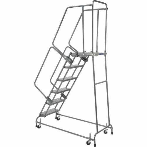 Ballymore Perforated 24"W 6 Step Steel Rolling Ladder 21"D Top Step- Lock Type A - FSH62621P 5 Ballymore Perforated 24"W 6 Step Steel Rolling Ladder 21"D Top Step- Lock Type A - FSH62621P - Image 3