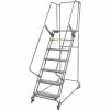 Ballymore 7-Step Steel Rolling Ladder With Perforated Tread, 32"W x 63"D 2 Ballymore 7-Step Steel Rolling Ladder With Perforated Tread, 32"W x 63"D -Ladders Sales Store 607370 02
