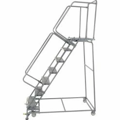 Ballymore Perforated 24"W 7 Step Steel Rolling Ladder 21"D Top Step- Lock Type B - FS073021P 24 Ballymore Perforated 24"W 7 Step Steel Rolling Ladder 21"D Top Step- Lock Type B - FS073021P -Ladders Sales Store 607371 01
