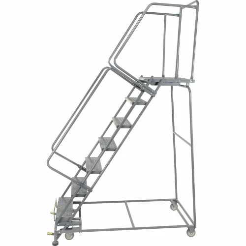 Ballymore Perforated 24"W 7 Step Steel Rolling Ladder 21"D Top Step- Lock Type B - FS073021P 5 Ballymore Perforated 24"W 7 Step Steel Rolling Ladder 21"D Top Step- Lock Type B - FS073021P - Image 3