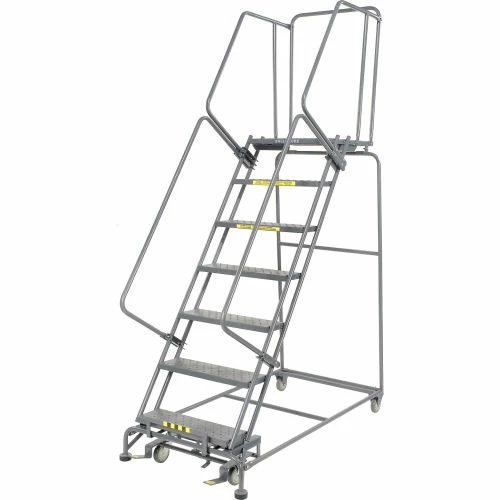 Ballymore Perforated 24"W 7 Step Steel Rolling Ladder 21"D Top Step- Lock Type B - FS073021P 3 Ballymore Perforated 24"W 7 Step Steel Rolling Ladder 21"D Top Step- Lock Type B - FS073021P