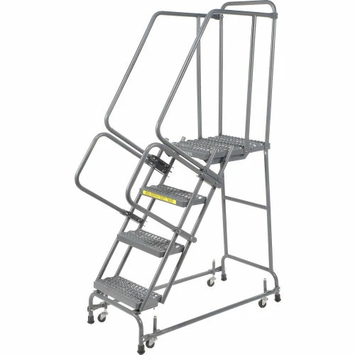 Ballymore Grip 16"W 4 Step Steel Rolling Ladder 21"D Top Step - FSH41821G 4 Ballymore Grip 16"W 4 Step Steel Rolling Ladder 21"D Top Step - FSH41821G - Image 2