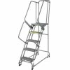 Ballymore Grip 24"W 5 Step Steel Rolling Ladder 21"D Top Step - FSH52621G 2 Ballymore Grip 24"W 5 Step Steel Rolling Ladder 21"D Top Step - FSH52621G -Ladders Sales Store 607384