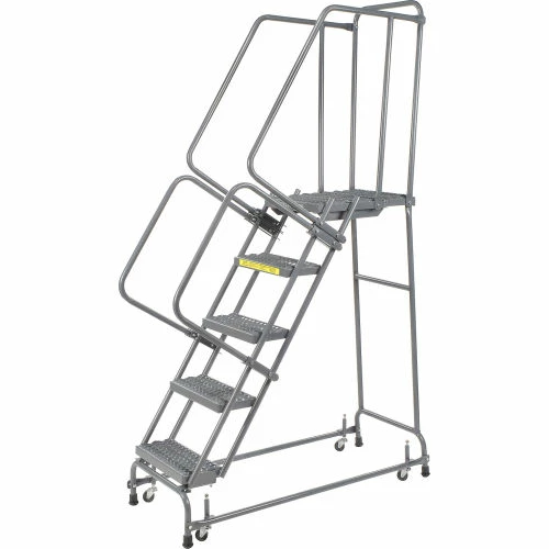 Ballymore Grip 24"W 5 Step Steel Rolling Ladder 21"D Top Step - FSH52621G 4 Ballymore Grip 24"W 5 Step Steel Rolling Ladder 21"D Top Step - FSH52621G - Image 2