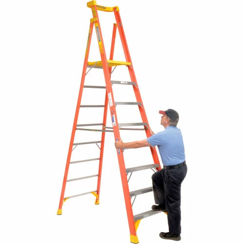 Werner 8' Type 1A Fiberglass Podium Ladder - PD6208 6 Werner 8' Type 1A Fiberglass Podium Ladder - PD6208 - Image 4