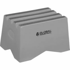 Global Industrial™ 1 Step Plastic Step Stand, 19-1/2"W x 13-1/2"L x 12"H, Gray