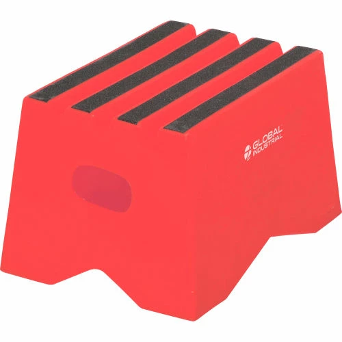 Global Industrial 1 Step Plastic Step Stand, 19-1/2"W x 13-1/2"L x 12"H, Red 4 Global Industrial 1 Step Plastic Step Stand, 19-1/2"W x 13-1/2"L x 12"H, Red - Image 2