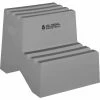 Global Industrial™ 2 Step Plastic Step Stand, 21"W x 19-1/2"L x 24-1/2"H, Gray -Ladders Sales Store 641271GY