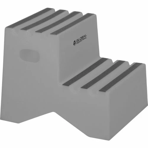 Global Industrial 2 Step Plastic Step Stand, 21"W x 19-1/2"L x 24-1/2"H, Gray 4 Global Industrial 2 Step Plastic Step Stand, 21"W x 19-1/2"L x 24-1/2"H, Gray - Image 2