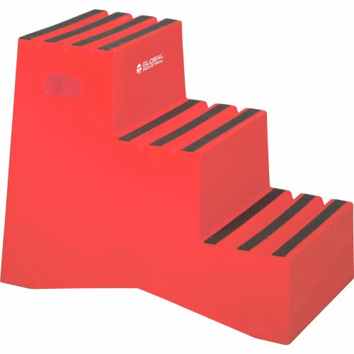 Global Industrial 3 Step Plastic Step Stand, 20"W x 28-1/2"L x 33-1/2"H, Red 4 Global Industrial 3 Step Plastic Step Stand, 20"W x 28-1/2"L x 33-1/2"H, Red - Image 2