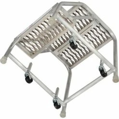 Tri-Arc 2 Step Aluminum Rolling Ladder, 16"W Grip Step, W/O Handrails - WLAR002165 -Ladders Sales Store 703200 04