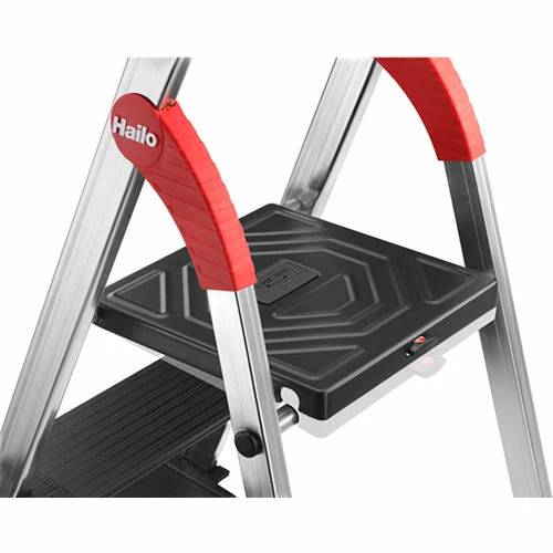 Hailo L100 Pro 6 Step Aluminum Folding Step Ladder 4 Hailo L100 Pro 6 Step Aluminum Folding Step Ladder - Image 2