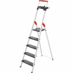 Hailo L100 Pro 5 Step Aluminum Folding Step Ladder