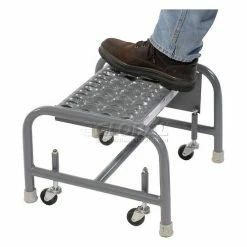 Tri-Arc Grip 16"W 1 Step Steel Rolling Ladder 10"D Top Step - WLSR001162 -Ladders Sales Store 861010gs 05