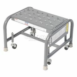 Tri-Arc Perforated 16"W 1 Step Steel Rolling Ladder 10"D Top Step - WLSR001166 -Ladders Sales Store 861010ps 07