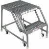 Tri-Arc Grip 16"W 2 Step Steel Rolling Ladder 20"D Top Step - KDSR002162-D2 -Ladders Sales Store 861013GS