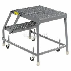 Tri-Arc Grip 16"W 2 Step Steel Rolling Ladder 20"D Top Step - KDSR002162-D2 -Ladders Sales Store 861013GS 01