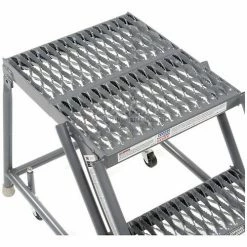 Tri-Arc Grip 16"W 2 Step Steel Rolling Ladder 20"D Top Step - KDSR002162-D2 -Ladders Sales Store 861013GS 05