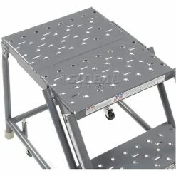 Tri-Arc Perforated 16"W 2 Step Steel Rolling Ladder 20"D Top Step - KDSR002166-D2 -Ladders Sales Store 861013PS 05
