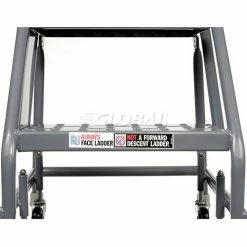 Tri-Arc Perforated 16"W 2 Step Steel Rolling Ladder 20"D Top Step - KDSR002166-D2 -Ladders Sales Store 861013PS 07