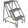 Tri-Arc Grip 16"W 3 Step Steel Rolling Ladder 20"D Top Step - KDSR003162-D2 -Ladders Sales Store 861014GS 1