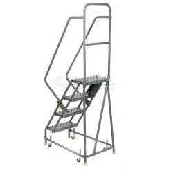 Tri-Arc Perforated 16"W 4 Step Steel Rolling Ladder 20"D Top Step - KDSR104166-D2 -Ladders Sales Store 861016ps 05 1