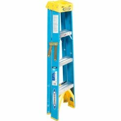 Werner 4' Fiberglass Step Ladder w/ Plastic Tool Tray - 6004 -Ladders Sales Store 942800 06