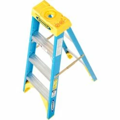Werner 4' Fiberglass Step Ladder w/ Plastic Tool Tray - 6004 -Ladders Sales Store 942800 07