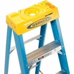 Werner 8' Fiberglass Step Ladder w/ Plastic Tool Tray 250 lb. Cap - 6008 -Ladders Sales Store 942806 07