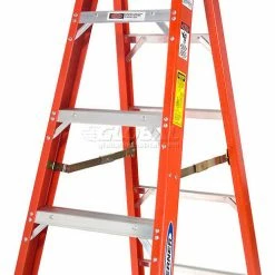 Werner 6' Fiberglass Step Ladder w/ Plastic Tool Tray 300 lb. Cap - 6206 -Ladders Sales Store 942810 04
