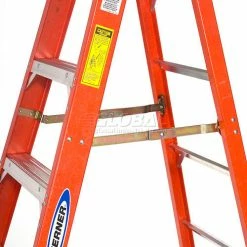 Werner 6' Fiberglass Step Ladder w/ Plastic Tool Tray 300 lb. Cap - 6206 -Ladders Sales Store 942810 05