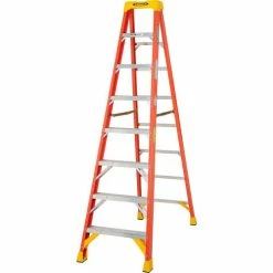 Werner 8' Fiberglass Step Ladder w/ Plastic Tool Tray 300 lb. Cap - 6208 -Ladders Sales Store 942812 03