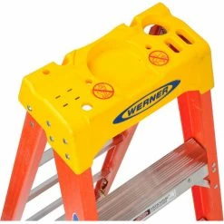 Werner 8' Fiberglass Step Ladder w/ Plastic Tool Tray 300 lb. Cap - 6208 -Ladders Sales Store 942812 04