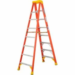 Werner 8' Fiberglass Step Ladder w/ Plastic Tool Tray 300 lb. Cap - 6208 -Ladders Sales Store 942812 06