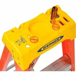 Werner 8' Fiberglass Step Ladder w/ Plastic Tool Tray 300 lb. Cap - 6208 -Ladders Sales Store 942812 07