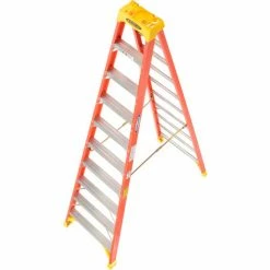 Werner 10' Fiberglass Step Ladder w/ Plastic Tool Tray 300 lb. Cap - 6210 -Ladders Sales Store 942814 12