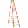 Werner 12' Fiberglass Step Ladder w/ Plastic Tool Tray 300 lb. Cap - 6212 -Ladders Sales Store 942816
