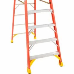 Werner 12' Fiberglass Step Ladder w/ Plastic Tool Tray 300 lb. Cap - 6212 -Ladders Sales Store 942816 07