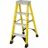 Werner 4' Fiberglass Step Ladder w/ Aluminum Tool Tray 375 lb. Cap - 7304