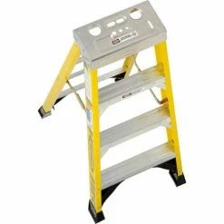 Werner 4' Fiberglass Step Ladder w/ Aluminum Tool Tray 375 lb. Cap - 7304 23 Werner 4' Fiberglass Step Ladder w/ Aluminum Tool Tray 375 lb. Cap - 7304 -Ladders Sales Store 942818 04