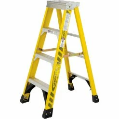 Werner 4' Fiberglass Step Ladder w/ Aluminum Tool Tray 375 lb. Cap - 7304 25 Werner 4' Fiberglass Step Ladder w/ Aluminum Tool Tray 375 lb. Cap - 7304 -Ladders Sales Store 942818 06
